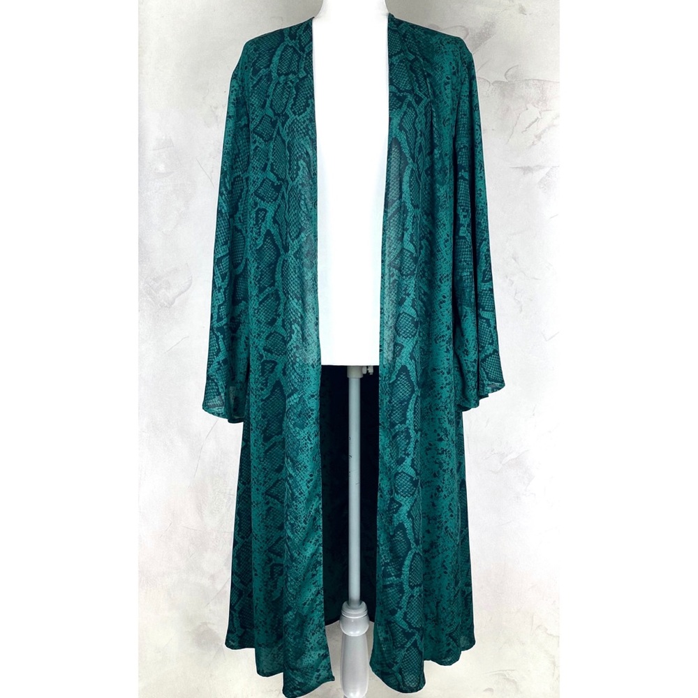 Buddy Love Teal Snake Print Swim Coverup